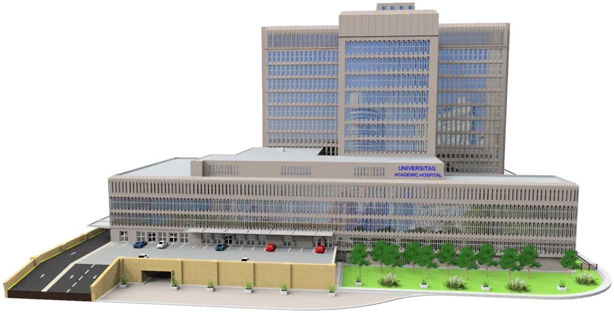Universitas Hospital 3D building scene